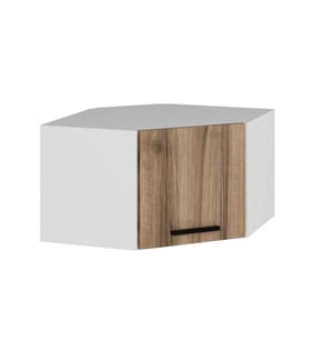 Armoire murale, blanc, dore, panneau de particules mélaminé