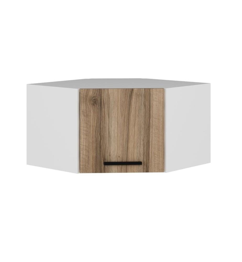 Armoire murale, blanc, dore, panneau de particules mélaminé