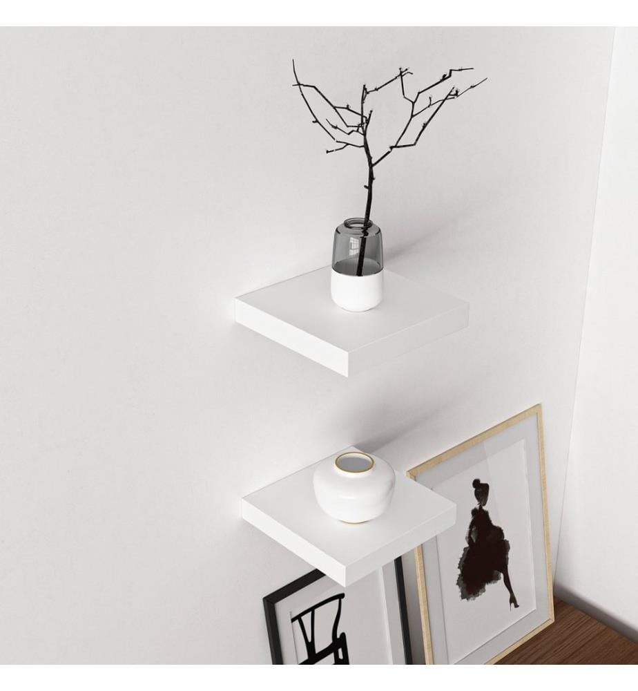 Wall Shelf, White, Melamine Coated Particle Board