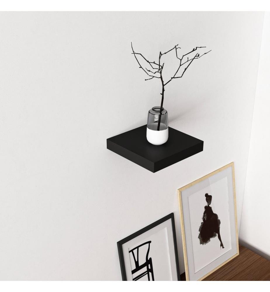 Etagère murale, blanc, panneau de particules mélaminé