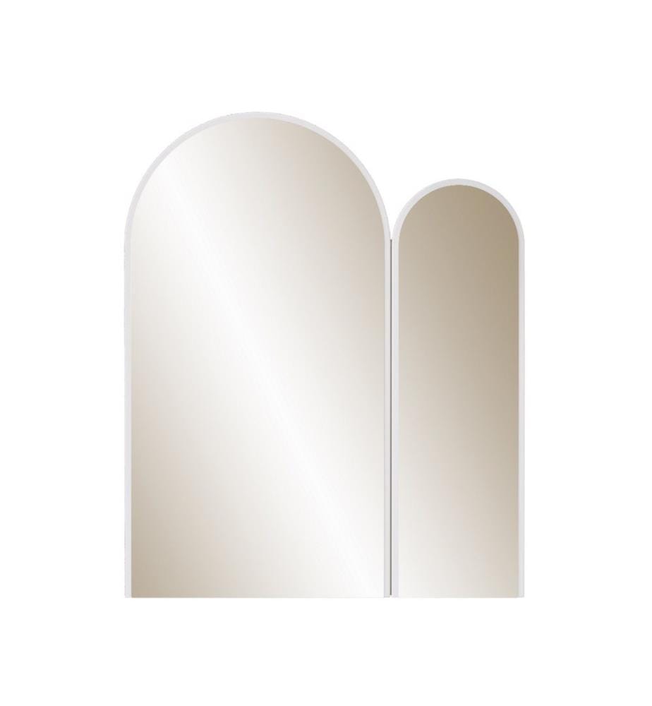 Miroir décoratif, blanc, MDF