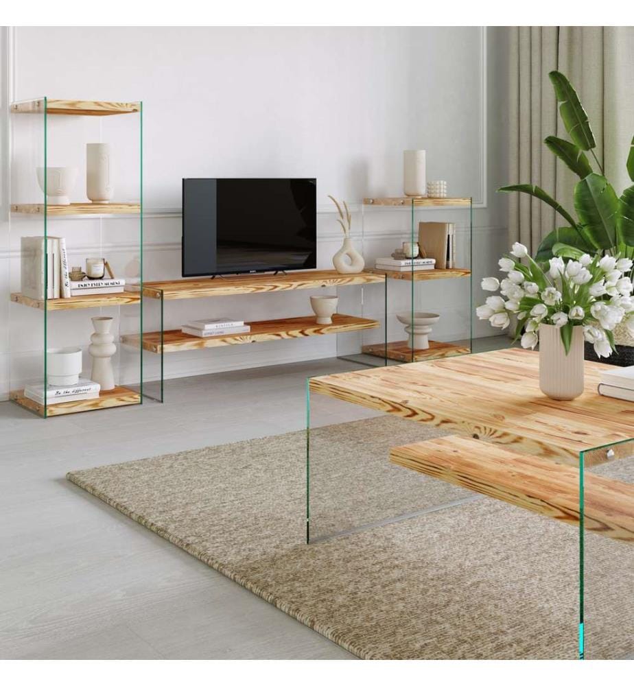 Color Quercia, Soggiorno, 45X120X35 cm, In Legno Massiccio Di Pino
