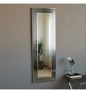 Argento, Specchio Da Parete, 120X40 cm, MDF