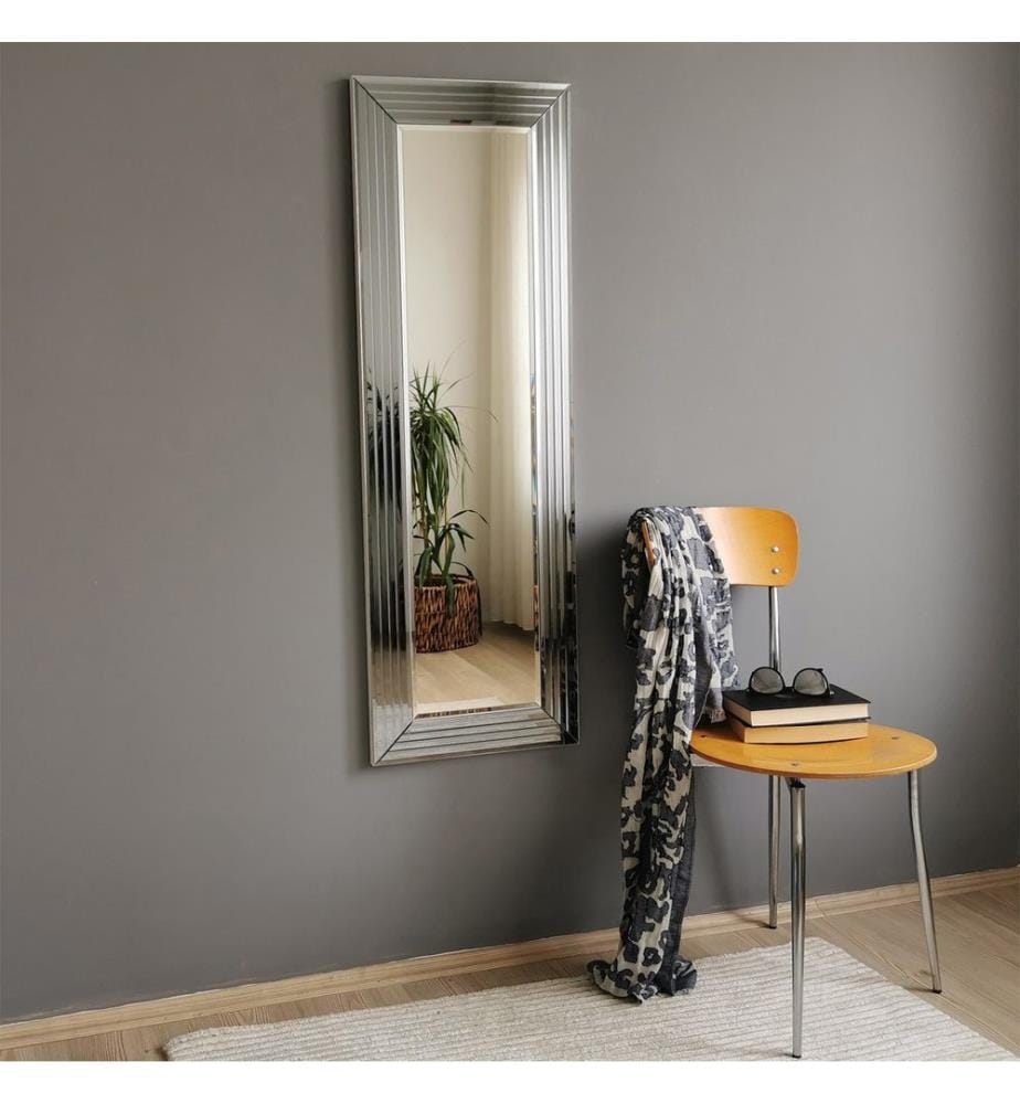 Argento, Specchio Da Parete, 120X40 cm, MDF