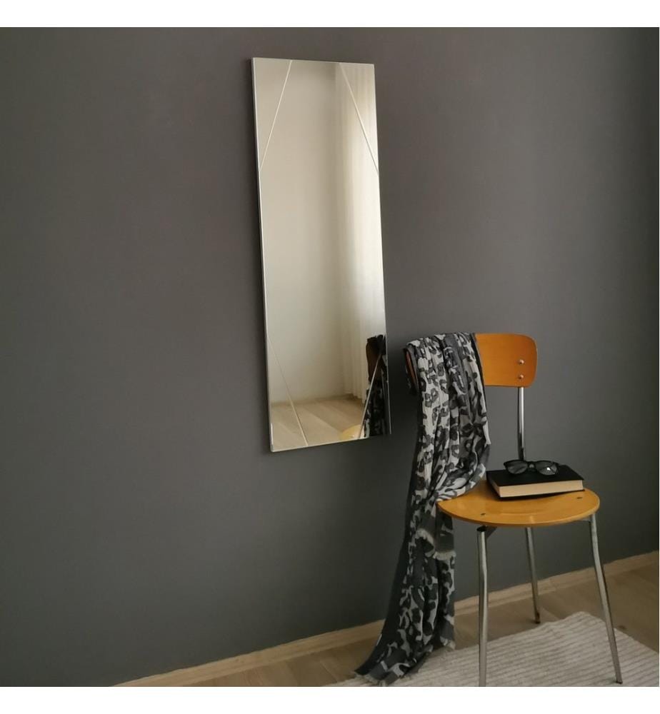 Argento, Specchio Da Parete, 105X35 cm, MDF