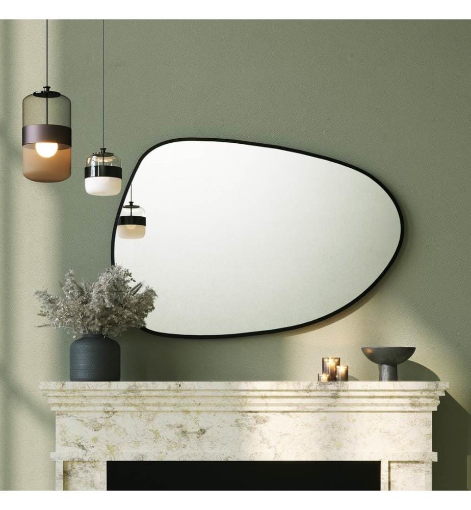 Miroir, noir, MDF