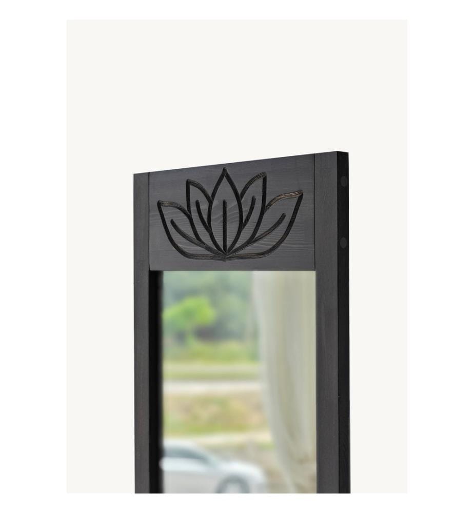 Miroir de cheval, anthracite, bois massif
