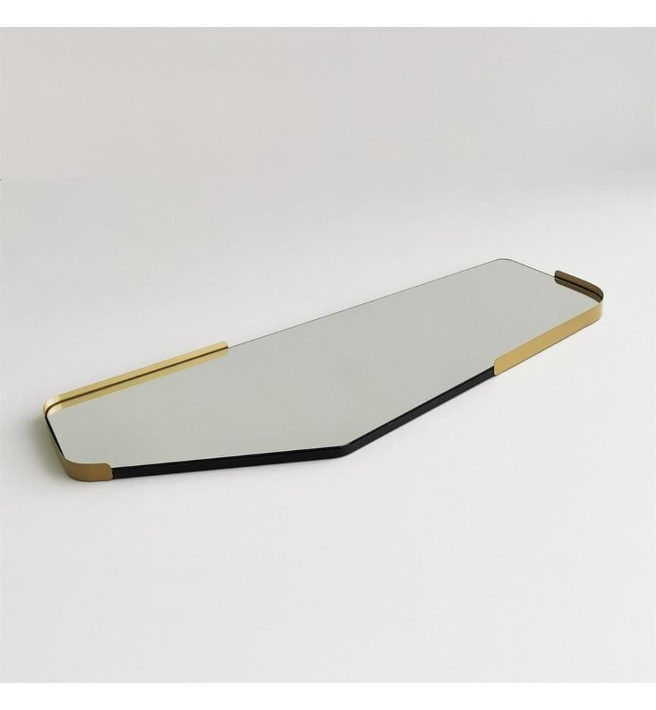 Spiegel, Schwarz, MDF, Rahmen: Metall