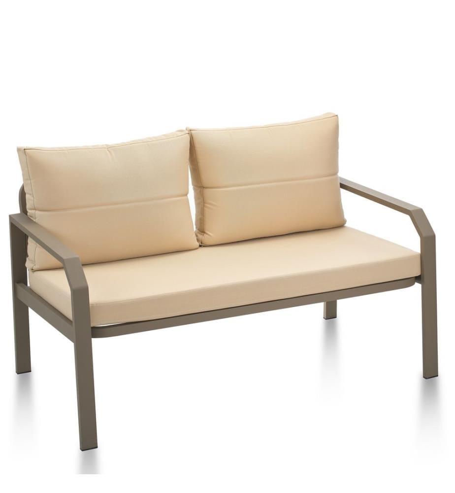Salon de jardin, Cappucino , Cream, châssis : Aliminium, tissu : Polyester