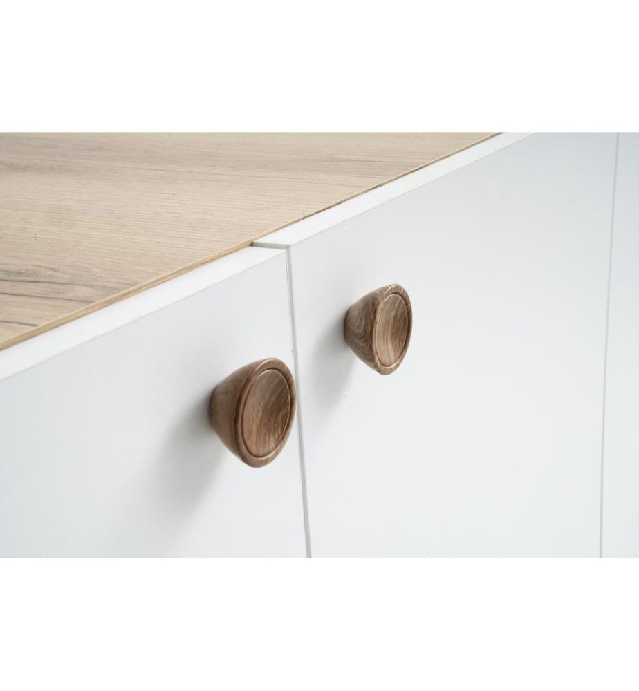 Color Quercia, Bianco, Cassetti Di Cassetti, 77,8X180X41 cm, Piastra Di Particelle Con Rivestimento A Melamina
