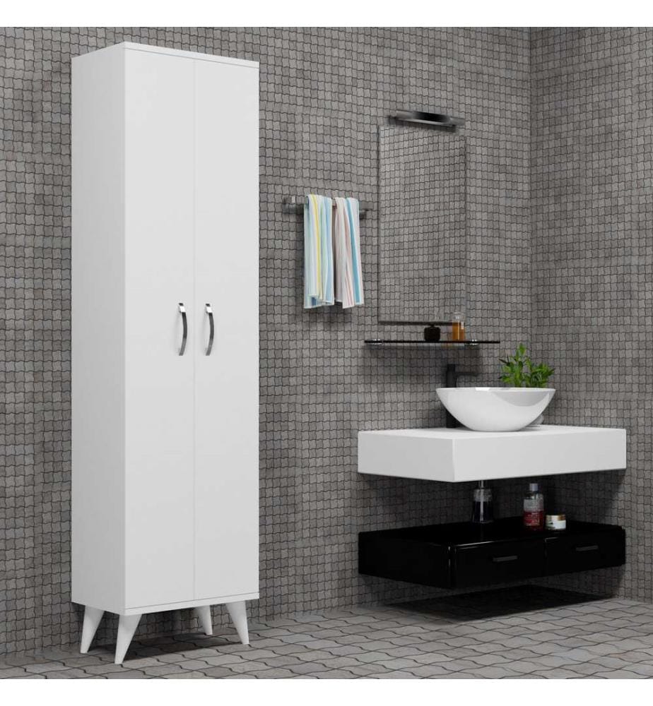 Mobile Da Bagno, Bianco, Disco Di Particelle Rivestito Di Melamina