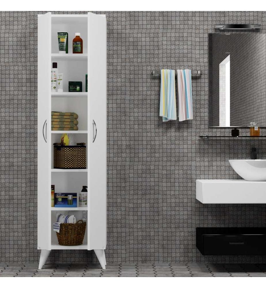 Mobile Da Bagno, Bianco, Disco Di Particelle Rivestito Di Melamina