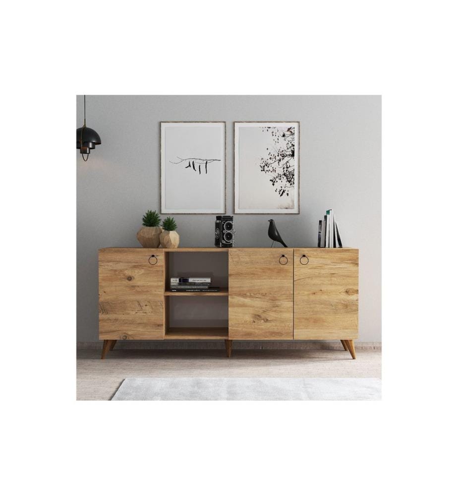 Console, Pino Atlantico, Disco Di Particelle Rivestito Di Melamina