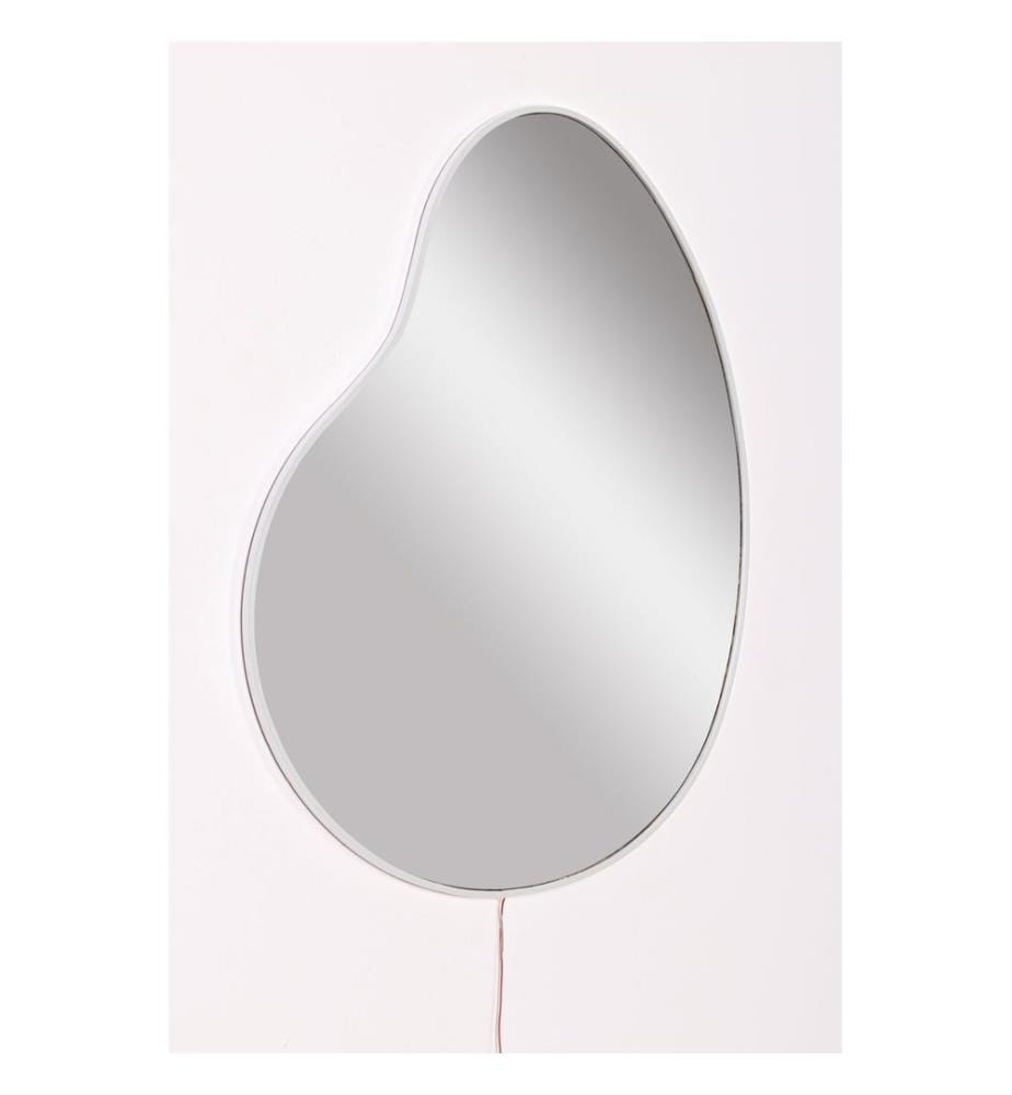Miroir avec éclairage Led, blanc, miroir incassable résistant aux chocs, miroir acrylique avec support MDF