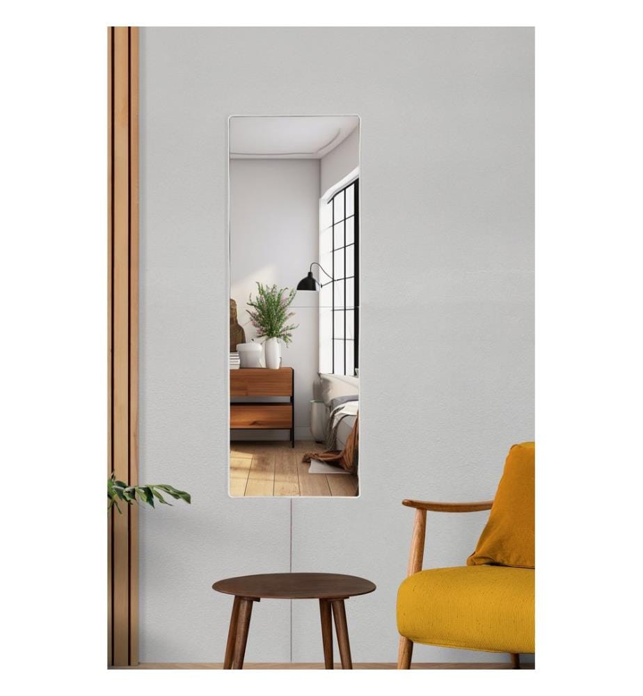 Spiegel mit Led-Beleuchtung, Weiss, Shutterproof Unbreakable Mirror, Acryl Mirror With MDF Backing (Acrylspiegel mit MDF-Hintergrund)