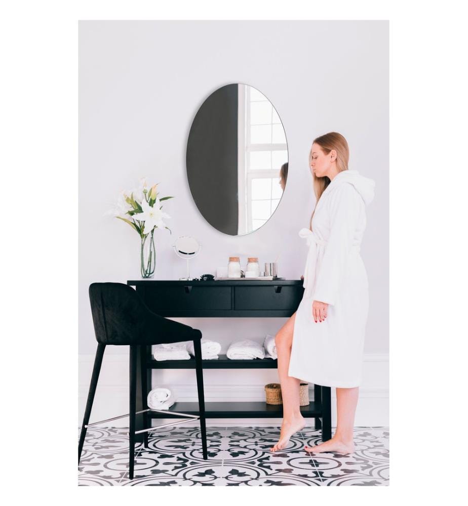 Miroir, Argent, Miroir incassable et inamovible, Miroir acrylique avec support MDF