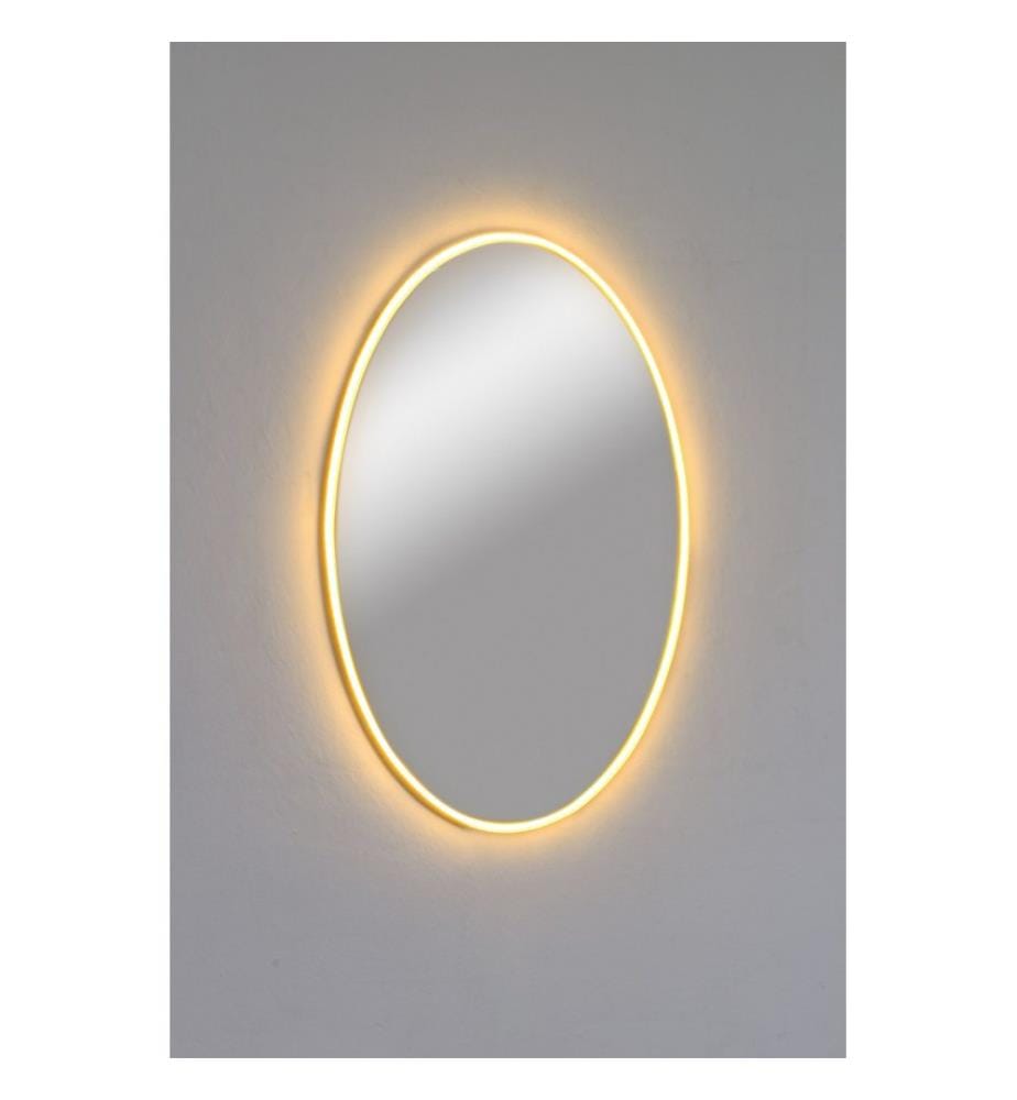 Mirror with Led Lighting, Yellow, Shutterproof Unbreakable Mirror, Acrylic Mirror With MDF Backing