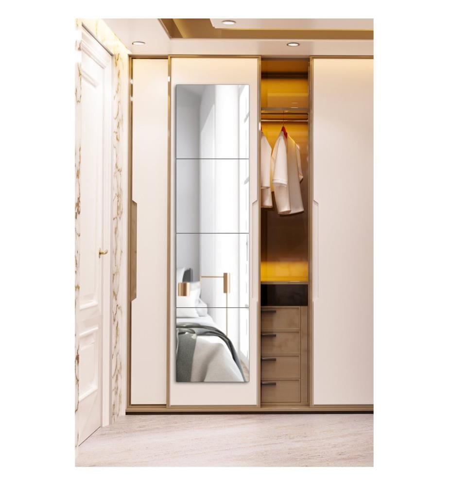 Miroir, Argent, Miroir incassable, Miroir acrylique avec support MDF