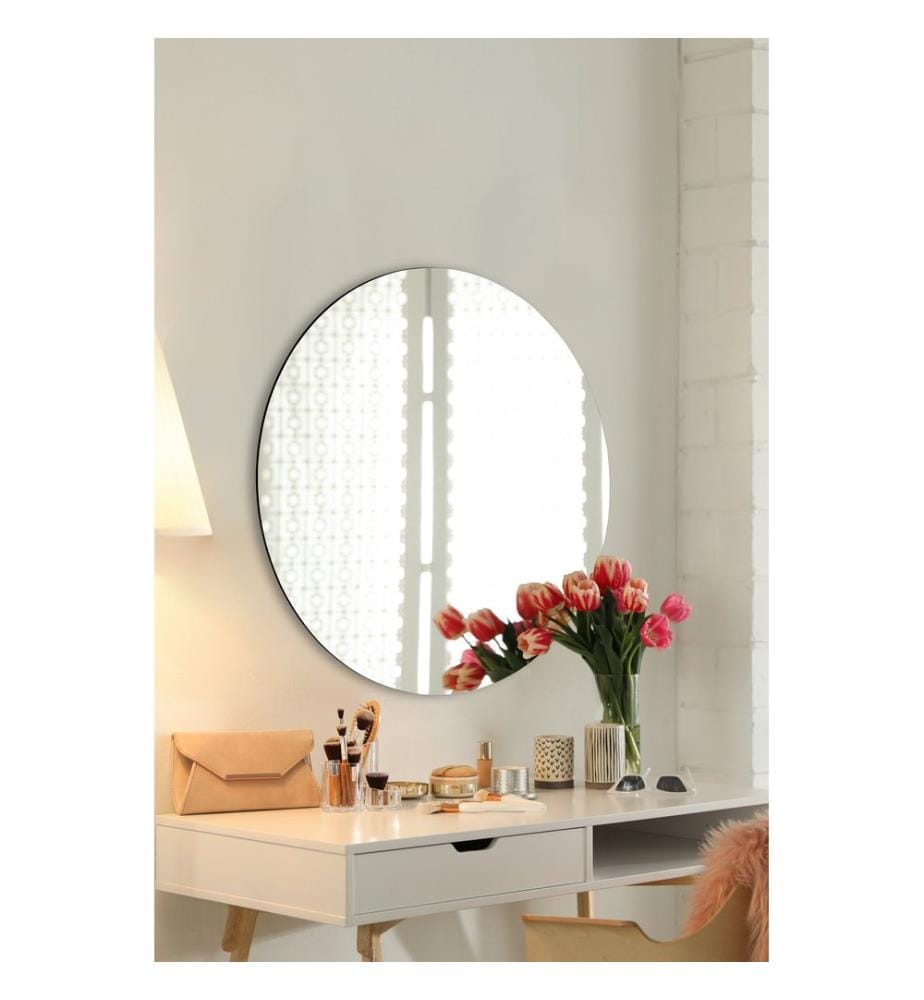 Miroir, Argent, Miroir incassable et inamovible, Miroir acrylique avec support MDF