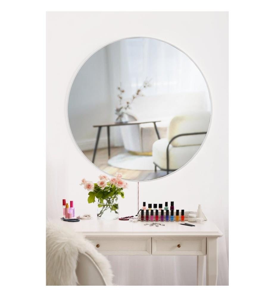 Miroir avec éclairage Led, blanc, miroir incassable à l'épreuve des regards, miroir acrylique avec support MDF