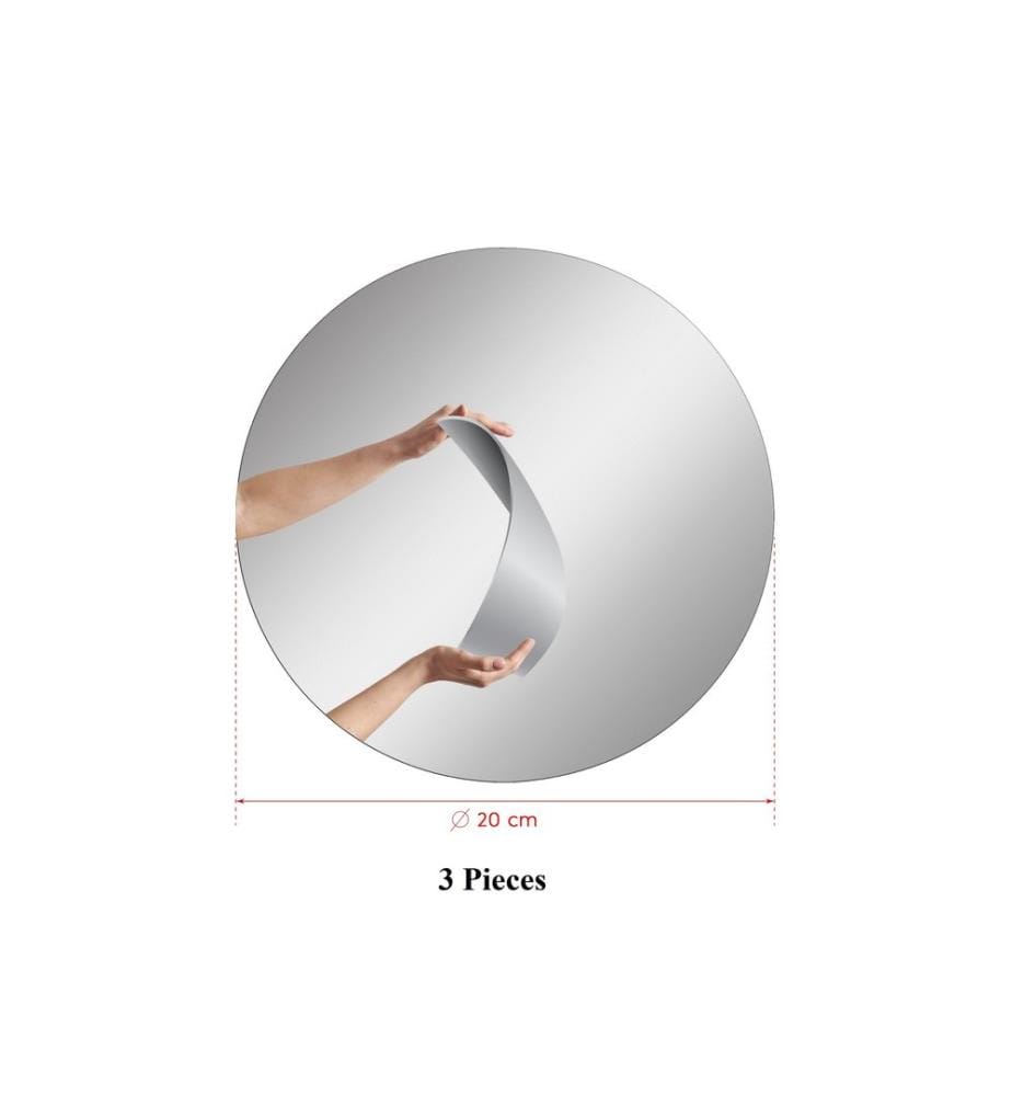Miroir, Argent, Miroir incassable, Miroir acrylique avec support MDF