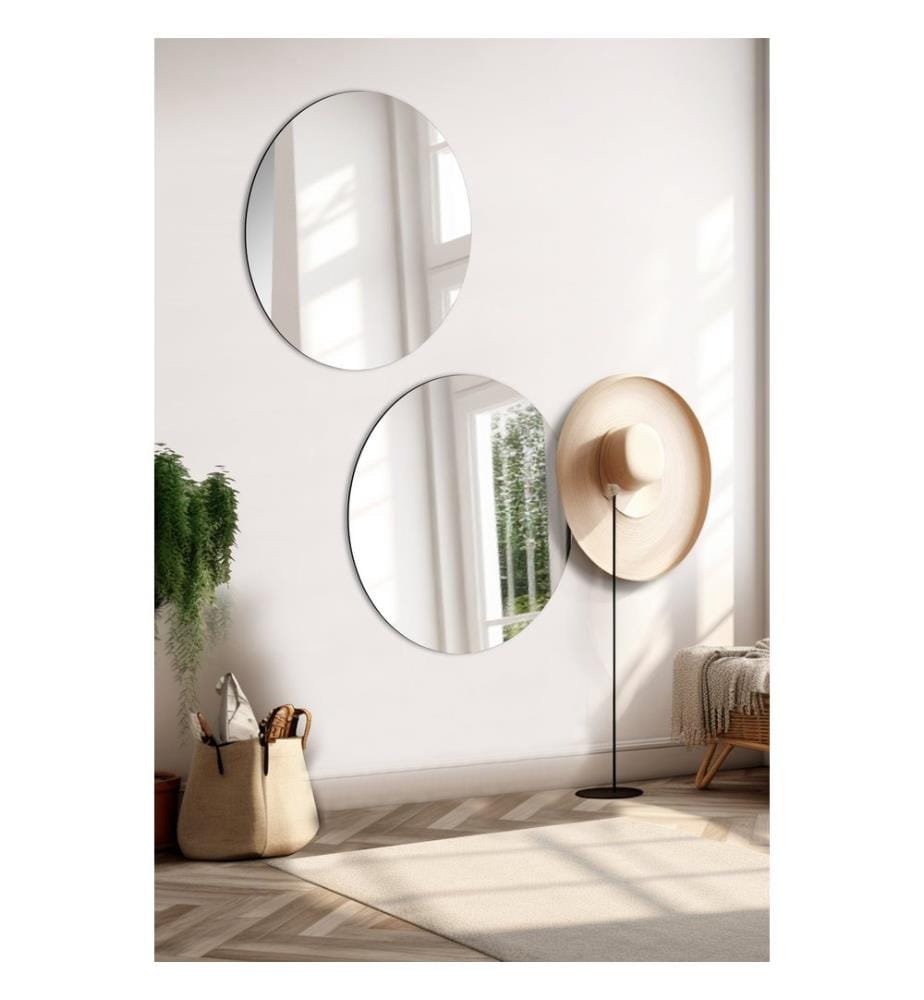 Miroir, Argent, Miroir incassable, Miroir acrylique avec support MDF