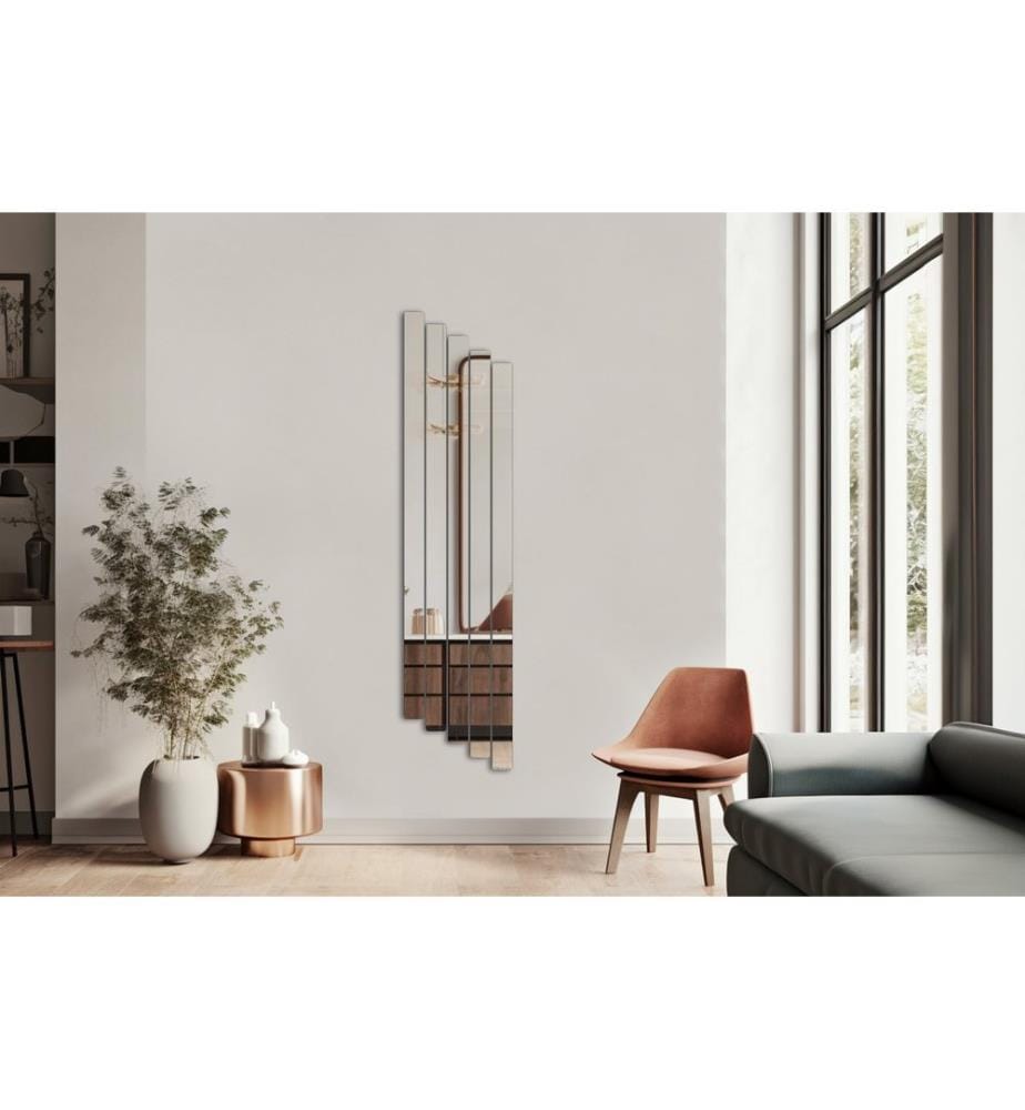 Miroir, Argent, Miroir incassable, Miroir acrylique avec support MDF