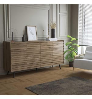 Console, noyer, 100 % aggloméré