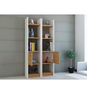 Bianco, Libreria, 150X66.2X29,5 cm, Piastra Di Particelle Rivestita Di Melamina