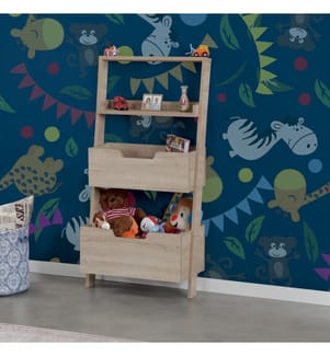 Luce, Rovere, Libreria, Libreria, 120X59X35 cm, Piastra Di Particelle Rivestita Con Melamina