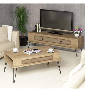 Color Quercia, Soggiorno, 45X145X37 cm, Piastra Di Particelle Rivestita Con Melamina