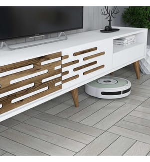 Ensemble de meubles de salon, blanc, panneau de particules mélaminé