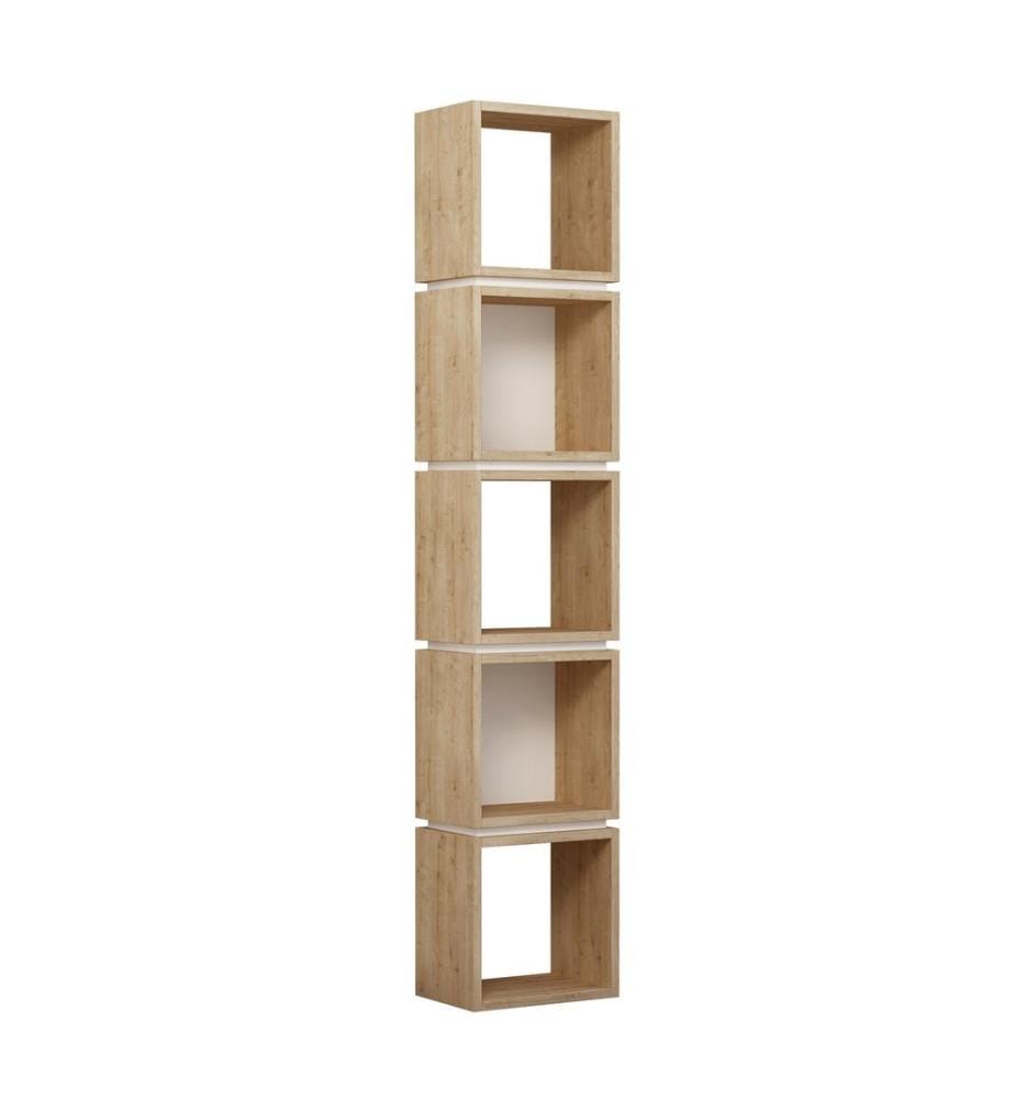 Color Quercia, Bianco, Scaffali, 167X32X22 cm, Piastra Di Particelle Rivestita Di Melamina