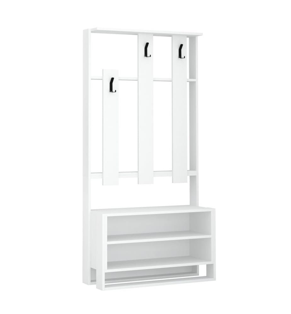 Bianco, Supporto Per Il Guardaroba, 180X90X36 cm, Piastra Di Particelle Con Rivestimento A Melamina