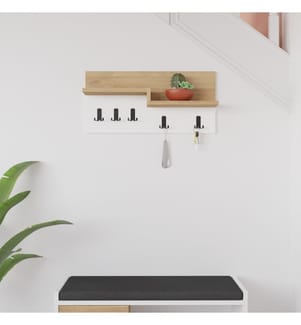 Cintre, Chêne, Blanc, Panneau de particules mélaminé