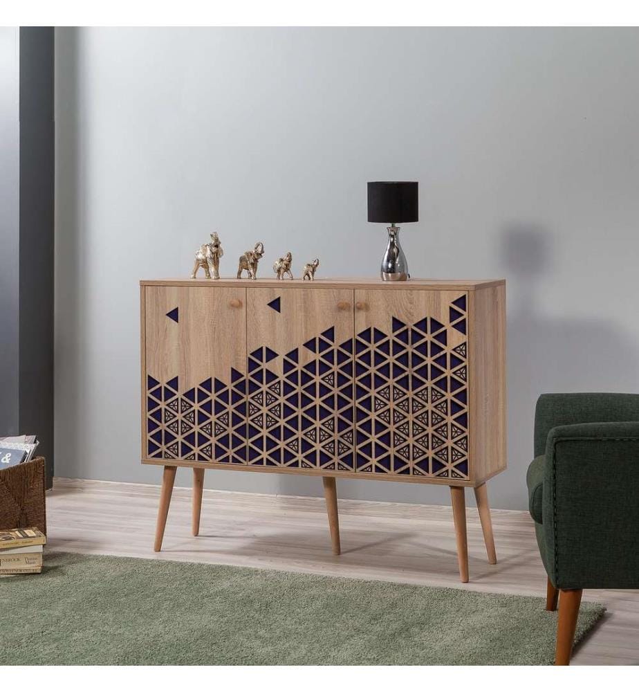 Sonomo, Cassette Di Cassetti, 90X120X36 cm, Piastra Di Particelle Con Rivestimento A Melamina