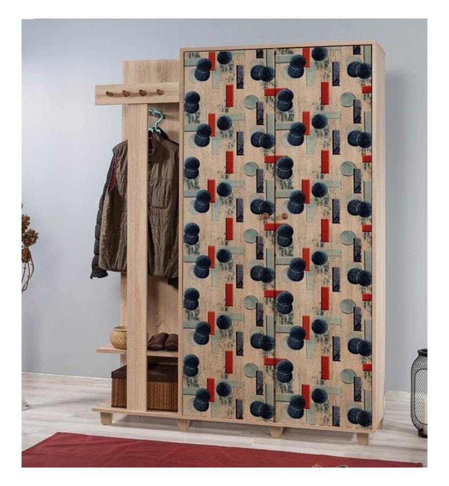 Sonomo, Supporto Per Il Cloakroom, 194X135X36 cm, Piastra Di Particelle Rivestita Con Melamina