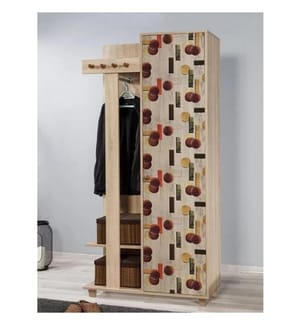 Hall Stand, Sonoma Oak, Melamine Coated Particle Board