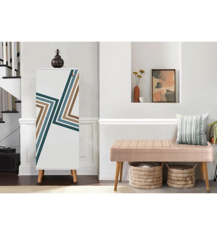Ensemble de meubles de couloir, blanc, pierre, panneau de particules mélaminé