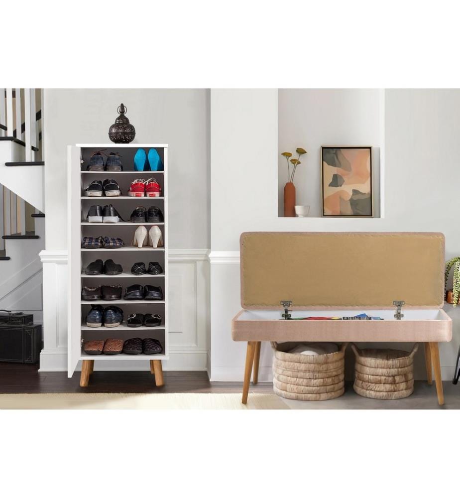 Hallway Furniture Set, White, Stone, Melamine Coated Particle Board
