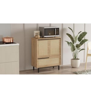 Armoire de cuisine, Noyer, Chêne, Panneau de particules mélaminé