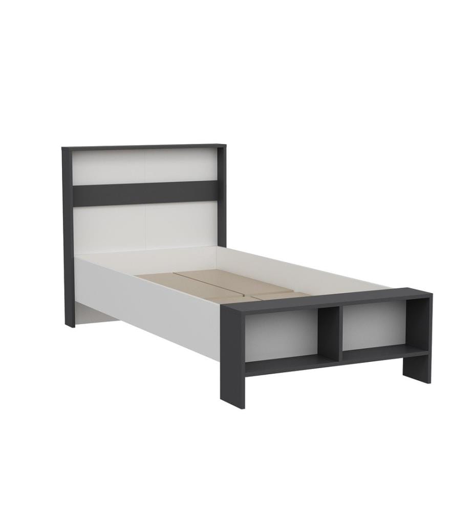 Bedroom Furniture Set, Anthracite White, Melamine Coated Particle Board