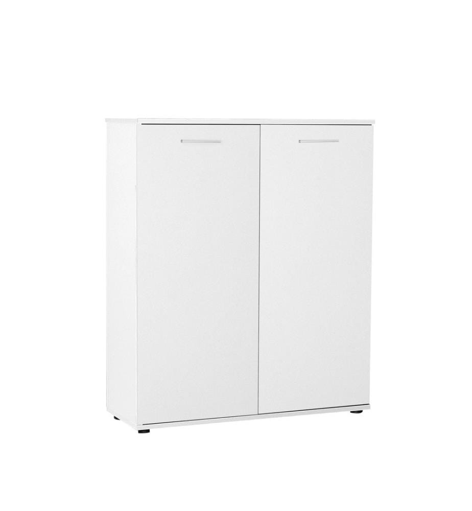 Scarpiera, bianco, pannello di particelle rivestito di melamina