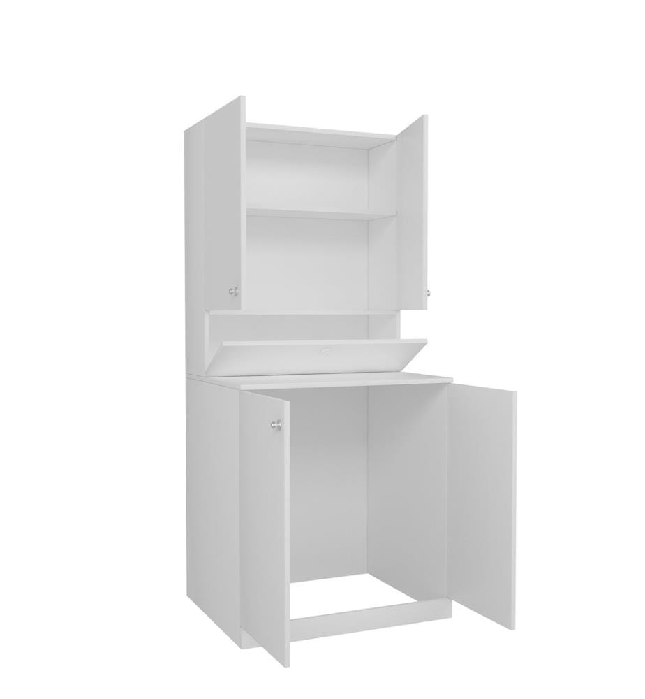 Armoire pour lave-linge, blanc, panneau de particules mélaminé
