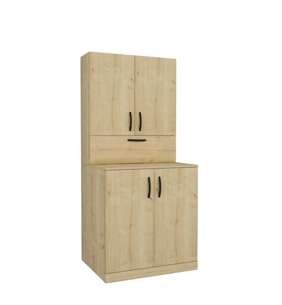 Armoire pour lave-linge, chêne, panneau de particules mélaminé