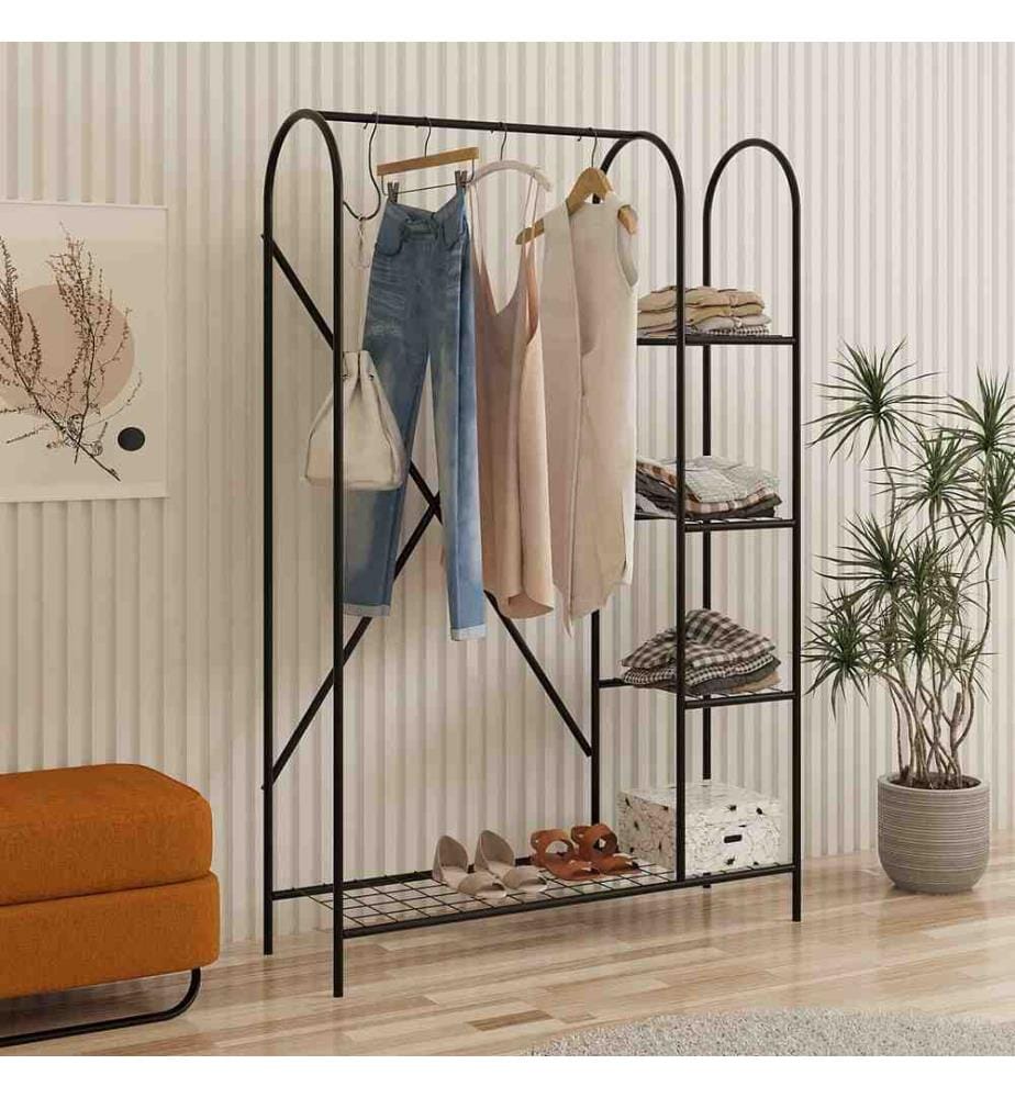 Hall Stand, Black, Frame: 100% Metal