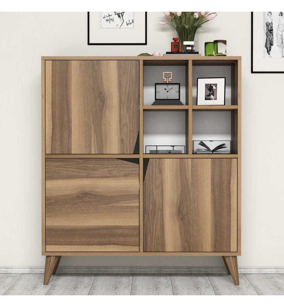 Multi Purpose Cabinet, Walnut, Melamine Coated Particle Board