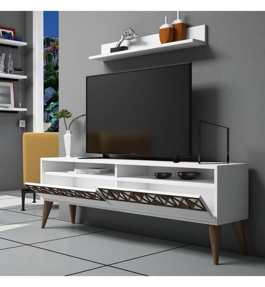 Living Room Furniture Set, White, Melamine Coated Particle Board