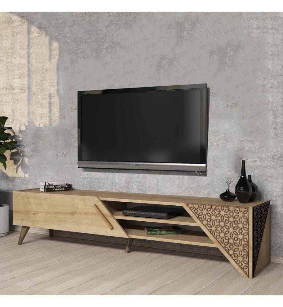 Mobile TV, Rovere, Pannello truciolare rivestito in melamina