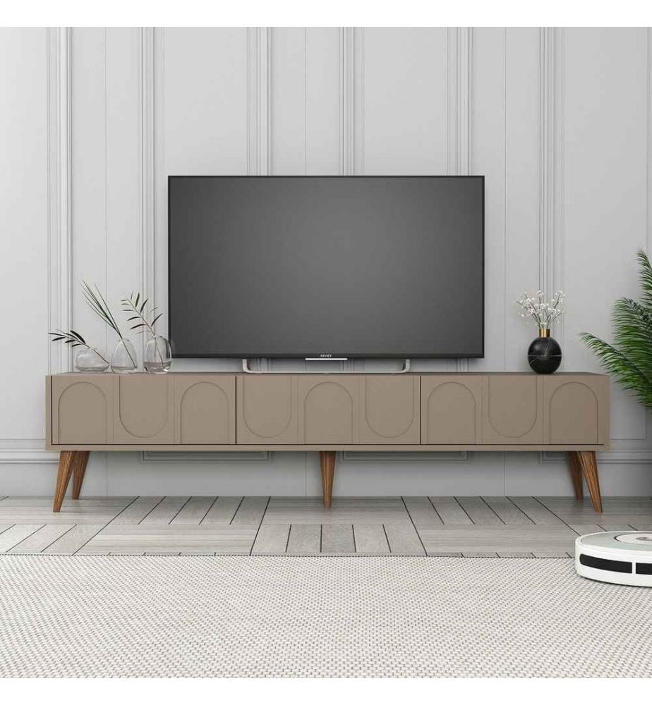 Mobile TV, Atlas, Noce, 100% pannello di particelle rivestito in melamina